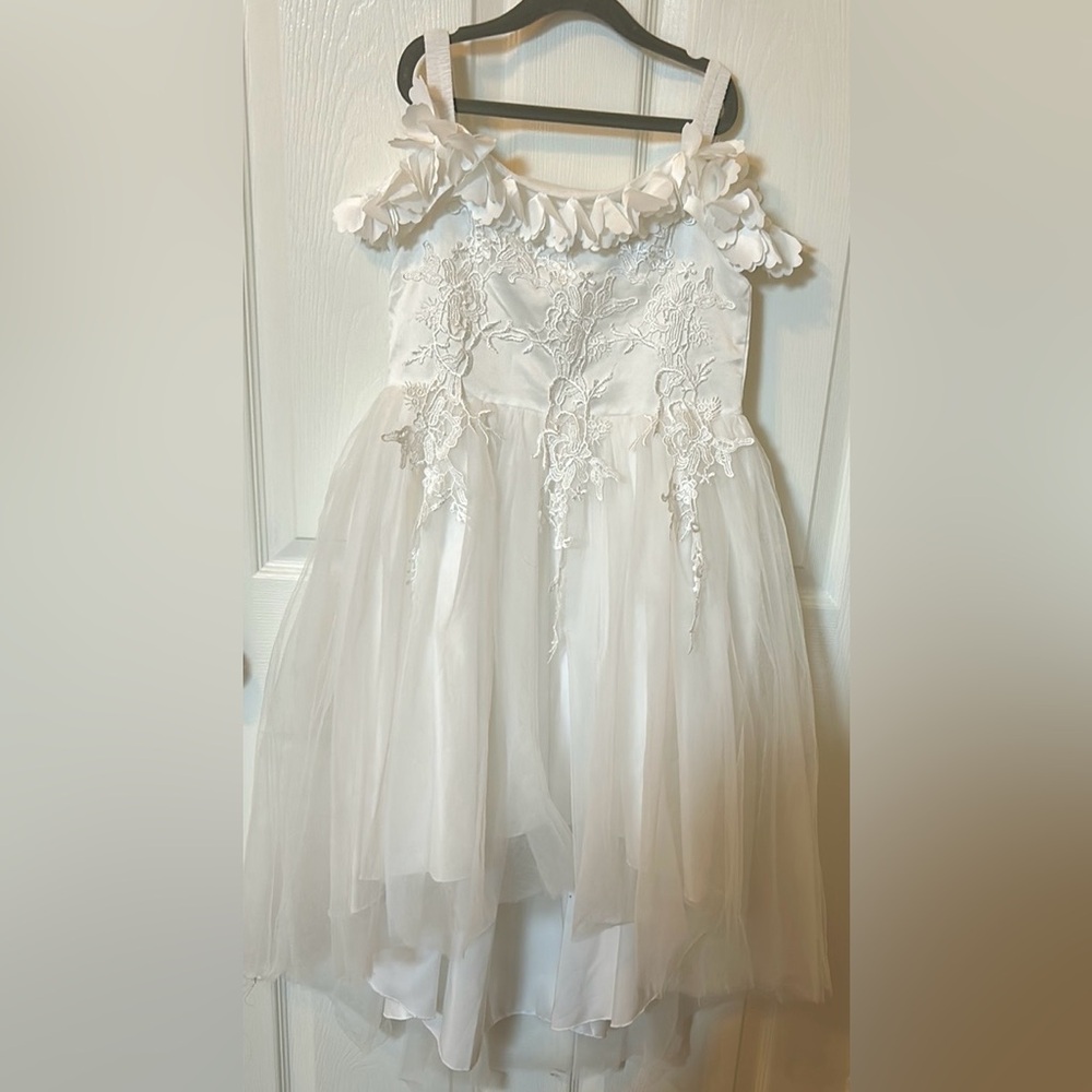 Ivory flower girl dress size 8